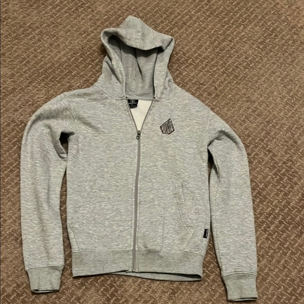 Volcom Gray Zip-Up Hoodie